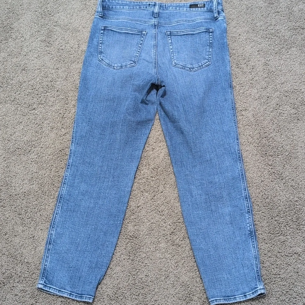 Kut From The Kloth High Rise Straight Leg Jeans Size 8 Medium Wash - Picture 8 of 12